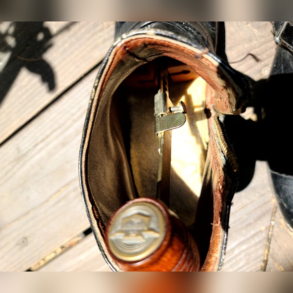 Florsheim vintage 52' men's black leather ankle boots sz10 - Picture 11 of 11